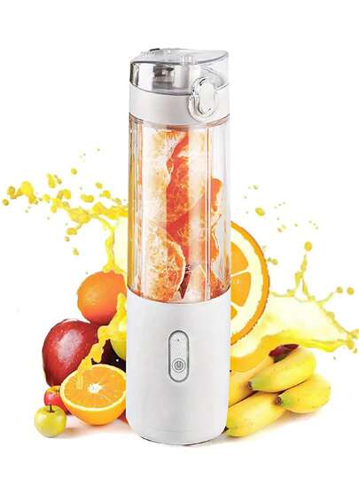 Liquidificador portátil recarregável por USB, 6 lâminas, 500ml.