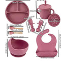 Conjunto de pratos infantis de silicone para bebês