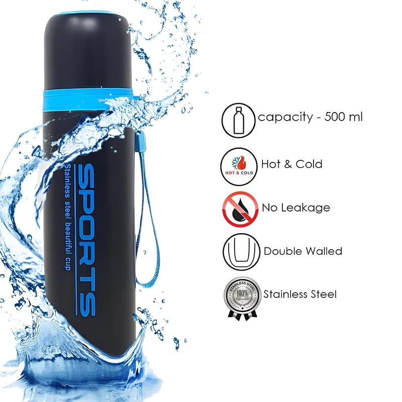 Garrafa Térmica de Água 500 ML Inoxidável