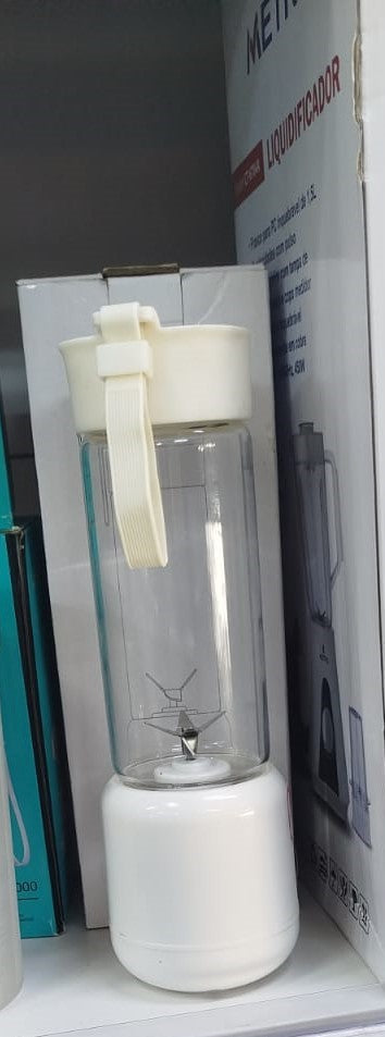 Liquidificador portátil recarregável por USB, 6 lâminas, 500ml.