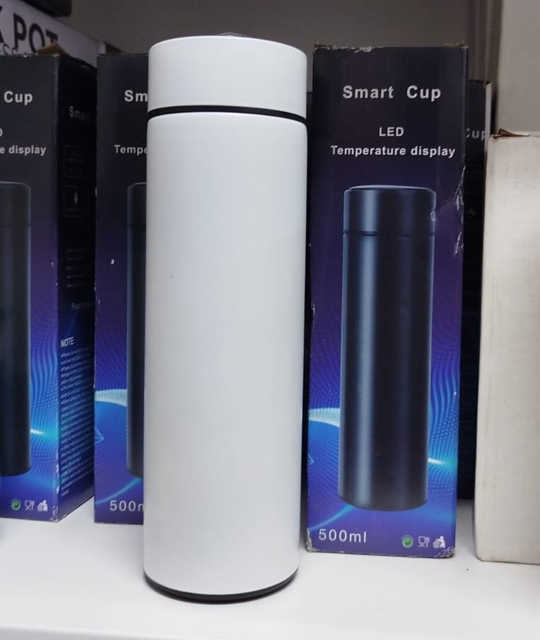 Garrafa d'água com visor LED de temperatura