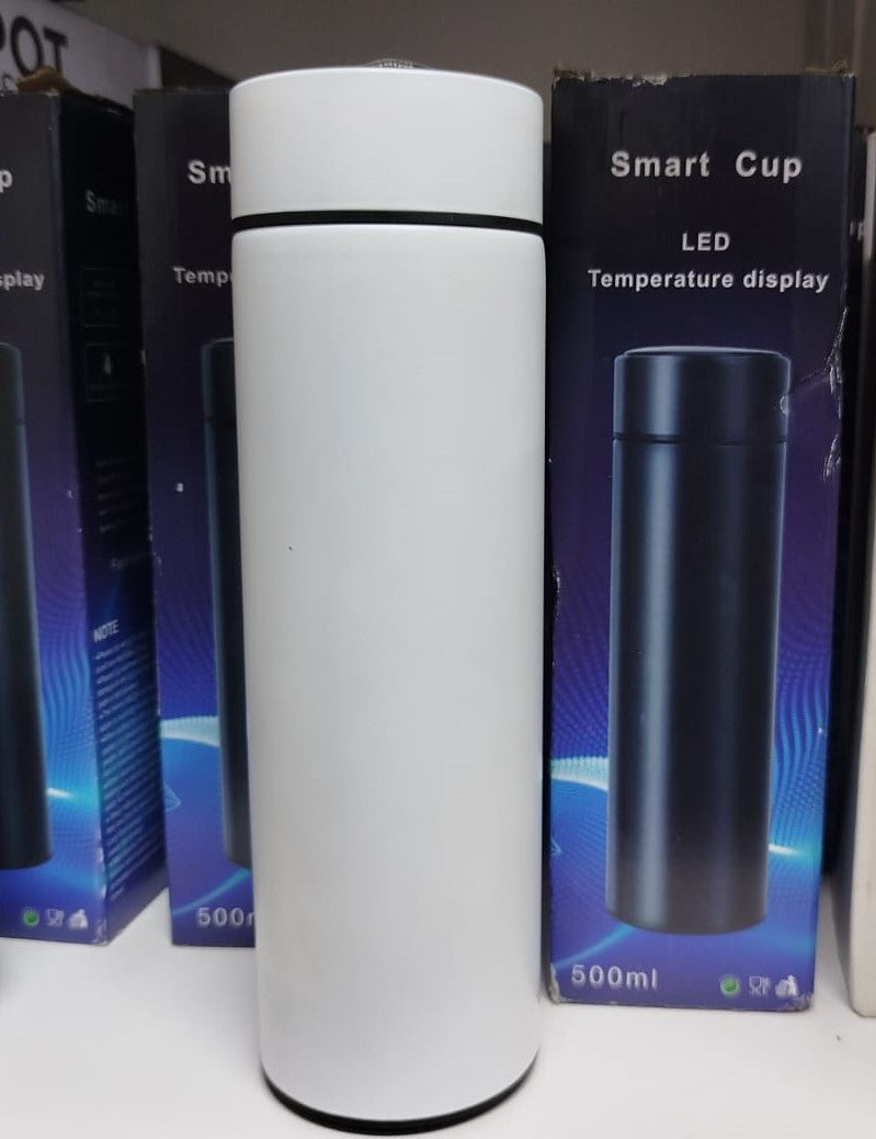 Garrafa d'água com visor LED de temperatura