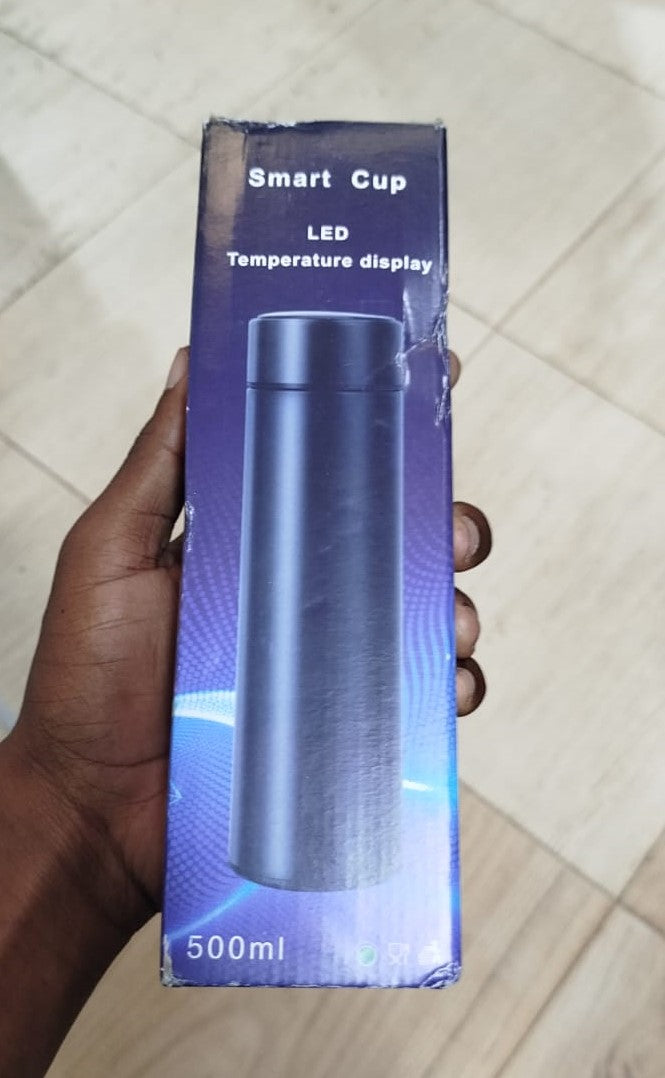 Garrafa d'água com visor LED de temperatura