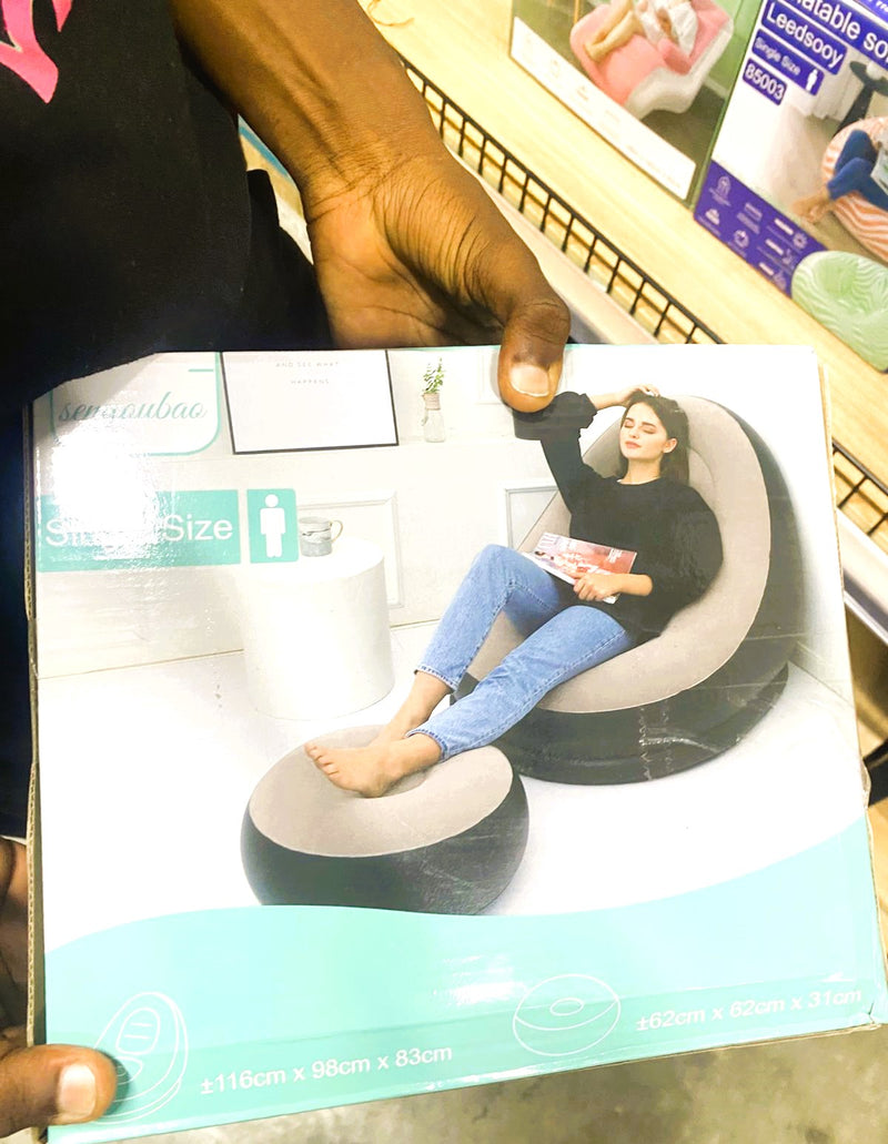 Sofá Inflável  – Conforto Portátil, compacto e leve