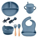 Conjunto de pratos infantis de silicone para bebês